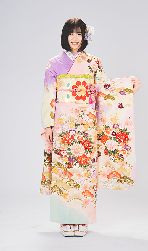 パープル 紫 のかわいい振り袖 成人式振袖レンタル ふりそでmode