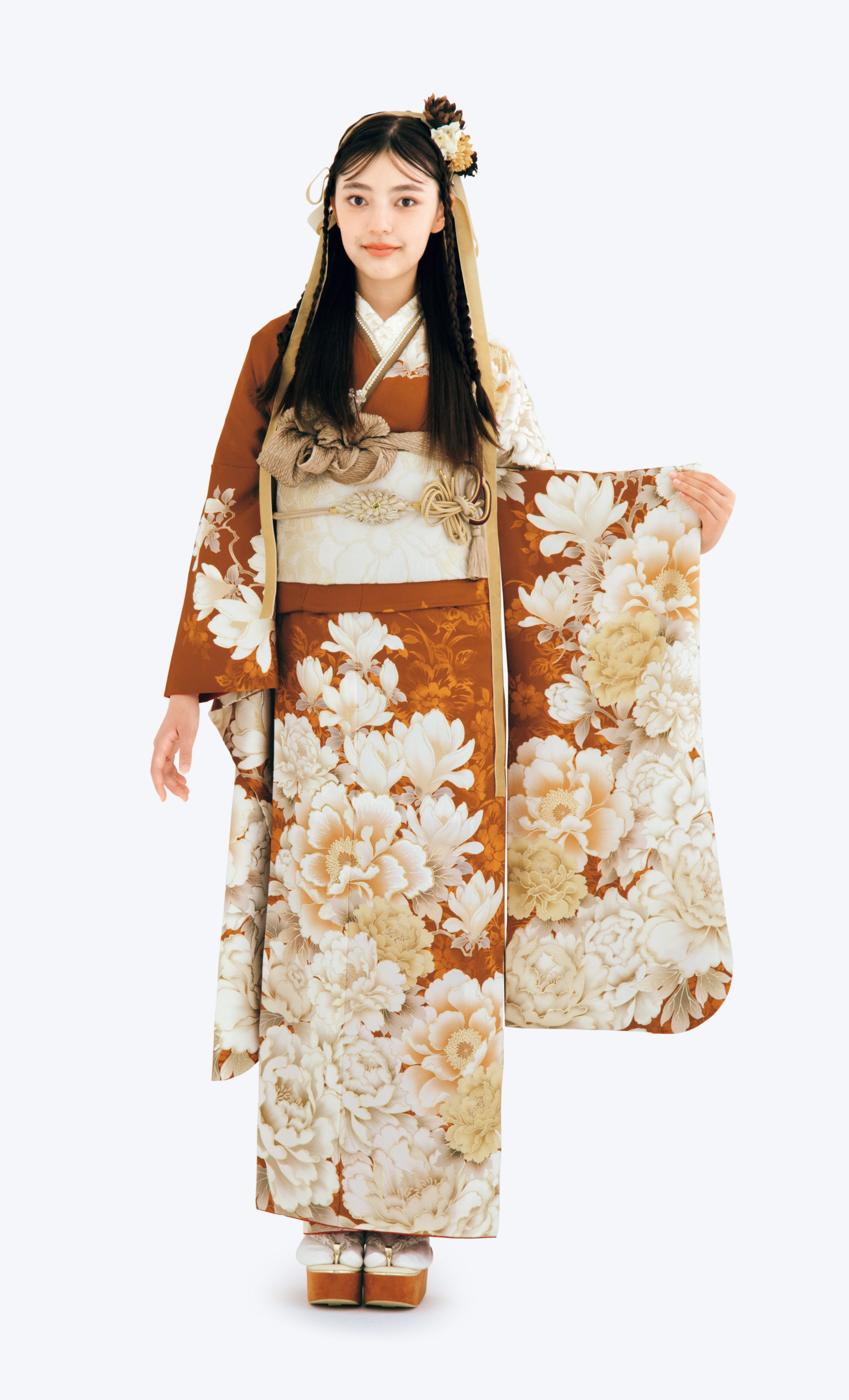 テラコッタの写真映え振り袖 | 成人式振袖レンタル-ふりそでMODE 